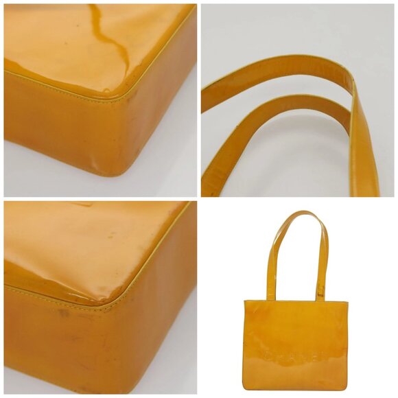 CHANEL Tote Bag Enamel Yellow CC - Picture 9 of 15